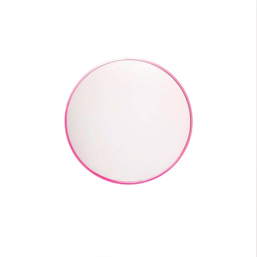 Mirror - wandspiegel rond - metaal - roze - Ø60cm