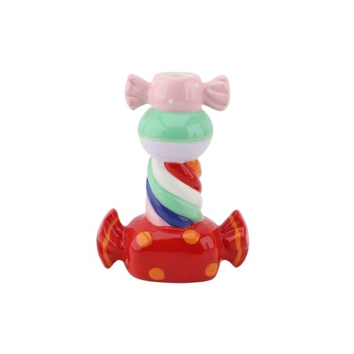 Kandelaar- Stapled Toffee Candy- Multi Colour-13x7x20cm