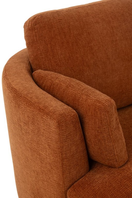 J-Line sofa swiv - poplar wood/foam - rust