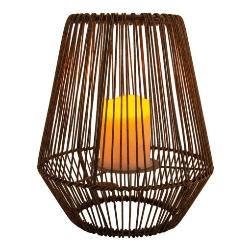 LED solar lamp "Plasto" Ø 26 cm outdoors made of brown metal and plastic