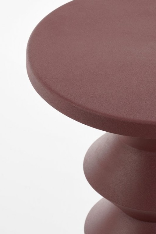 Estate side table - H51 x Ø30 cm - Metal - Dark purple