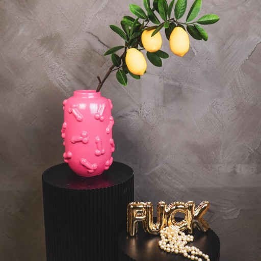 Vase - Dick - Ceramics - Pink - 17x17x27cm