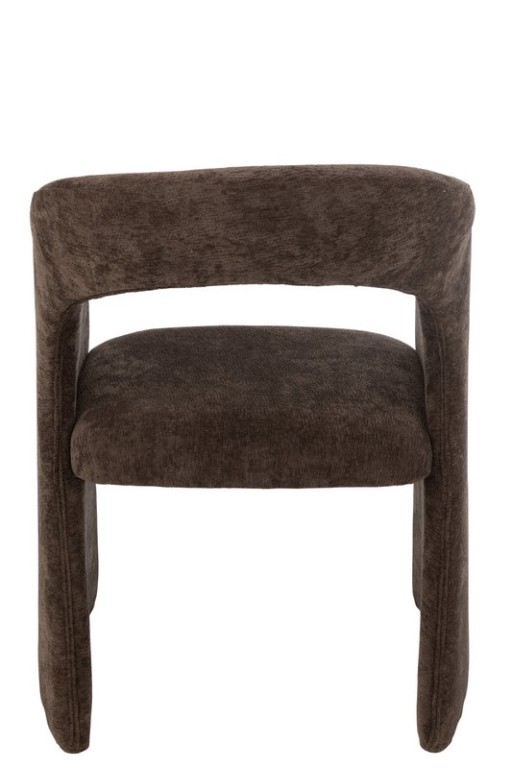 J-Line Anise Chair Textile Dark Brown
