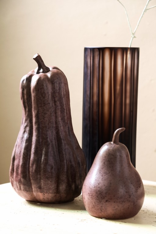 Sydny Brown Ceramic Pear Shaped Statue