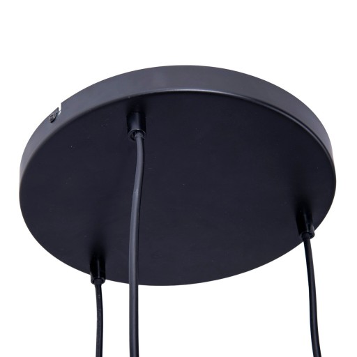 3-zits hanglamp "Casco" hangende lamp gemaakt van metaal in zwart en goud, met E27-versies. Stijlvolle verlichting voor woonkamer, eetkamer of keuken.