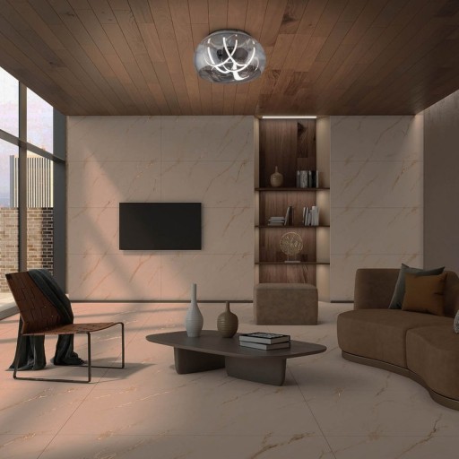 LED ceiling light "Malou" Ø 45 cm, 23.5 cm high, made of metal, smoke glass, integrated LEDs, warm white