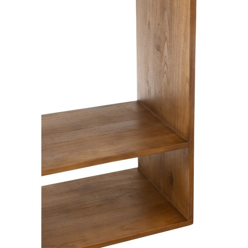 J-Line Wandrek Kubus 4P Hout Bruin