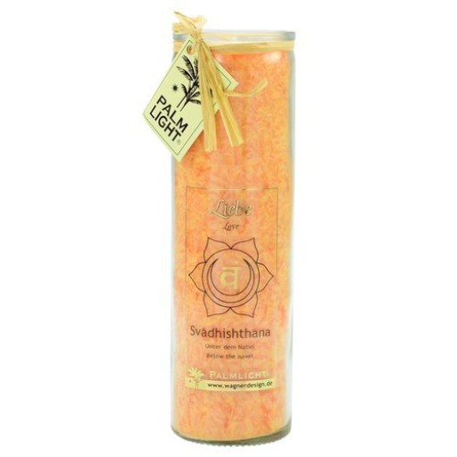 Swadhishthana CHAKRA kaars, 30036, ca. 20 cm, ORANJE