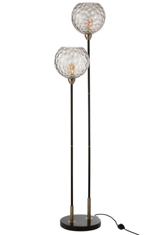 J-Line lamp Standing Bollie - stone/marble - black