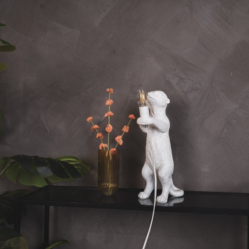 Lamp - Meerkat - Polyresin - Zand - 15x10x38cm