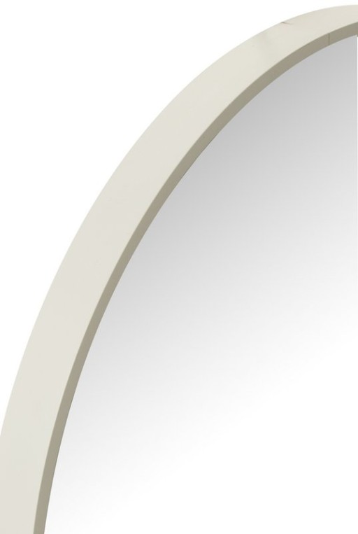 J -Line Mirror Round - Glass/Metal - White - Small - Ø 40 cm