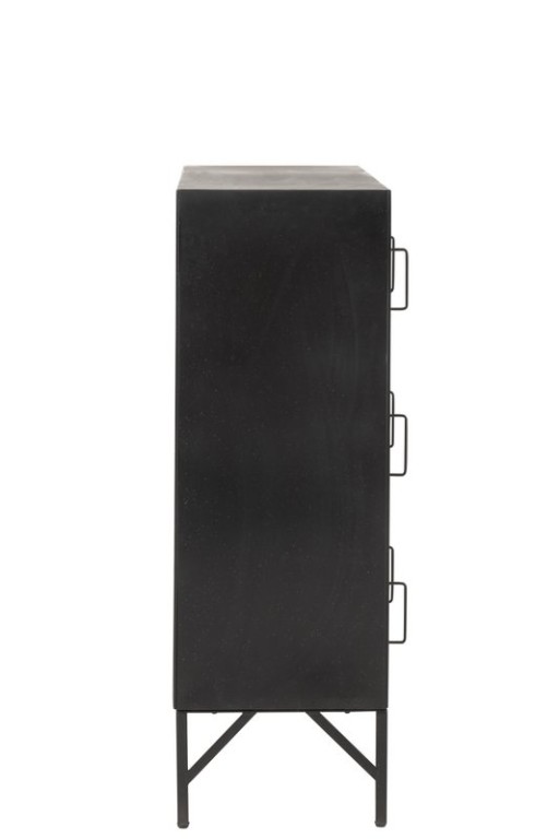 J-Line Cabinet 9 Doors Metal Black