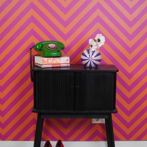 Vaas - Bloemvaas Swirl - Pink/blauw - 15x15x15cm