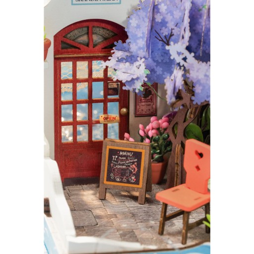 Robotime, DIY Huisje, Sea Holiday Restaurant, DS039, 10x9,x13cm