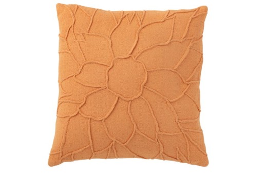 J-Line cushion Flower - textile - coral