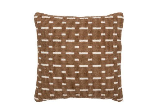 J-Line cushion Lines Outdoor - polyester - brown/white