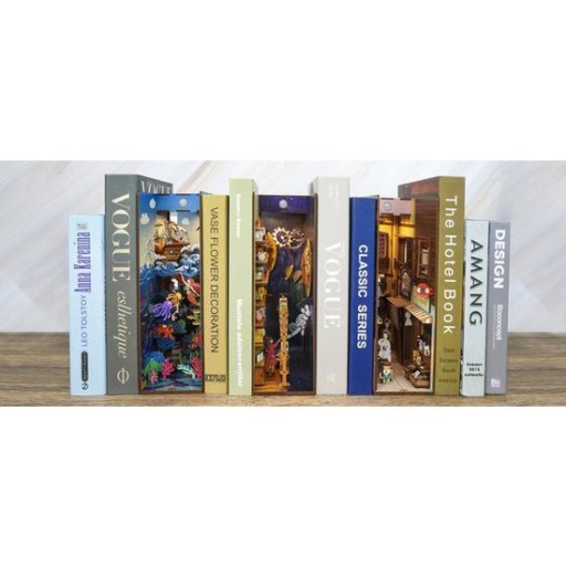 Tonecheer, DIY Book Nook, The Little Mermaid Bookend, TQ112, 18,2x8x24,5cm