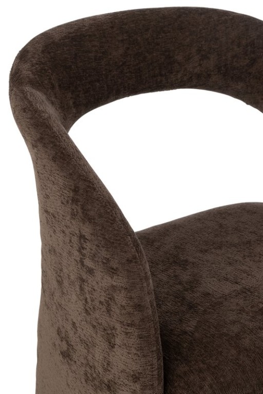 J-Line Anise Chair Textile Dark Brown