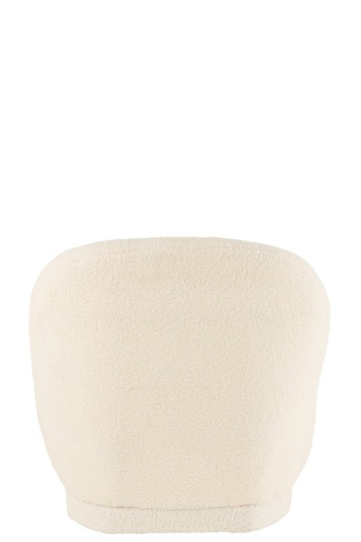 J-Line Sofa Teddy Bouclé White