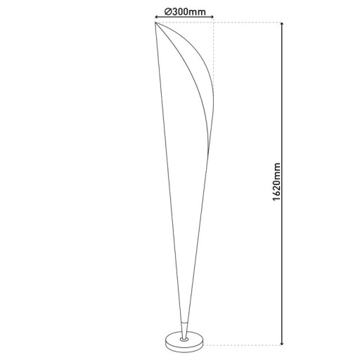 Standing lamp "Tulip" made of metal and white plastic, E27 socket, lighting for living room, dining room or office
