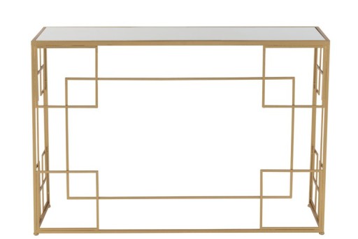 J-Line Console Lines Metal/Glass Gold