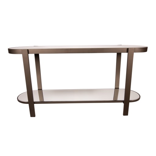 Yozan Console Table Mirror Metal Legs | Japanse Design Ronde Vormen 160x44 cm - Product afbeelding