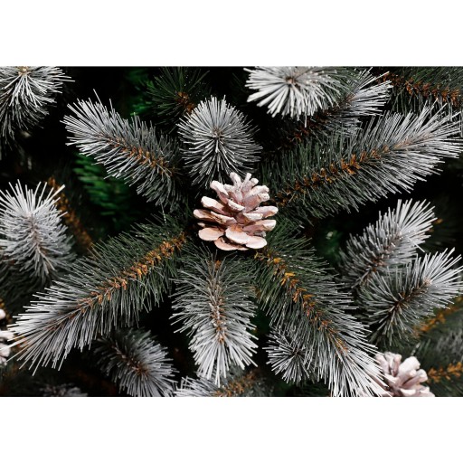 Pittsfield Kunstkerstboom met LED Verlichting - H185 x Ø102 cm - Groen Frosted