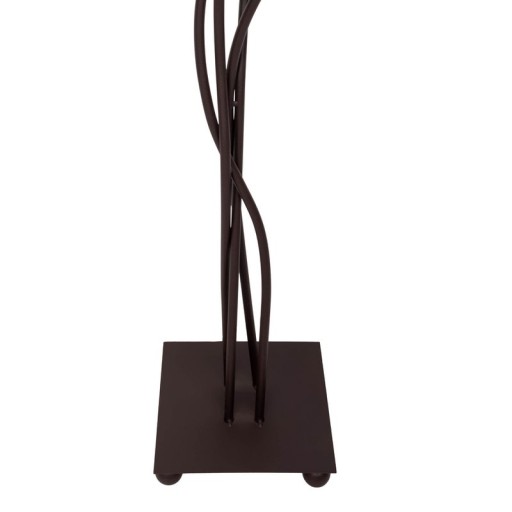 Textile standing lamp 4-flame "boho", floor lamp in beige/brown, with E14 socket, for dining room, living room, hallway or office, 138 cm high