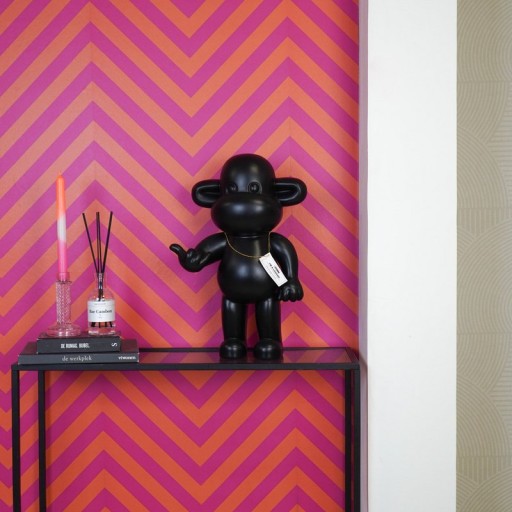 Ornament - Hang Loose Monkey Figurine 'The Legend' - Polyresin - Black - 33x21x50cm