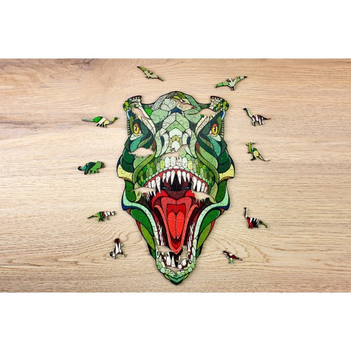 Eco Wood Art (EWA) Houten Legpuzzel T-Rex size S, 1881, 27,9x17x0,5cm