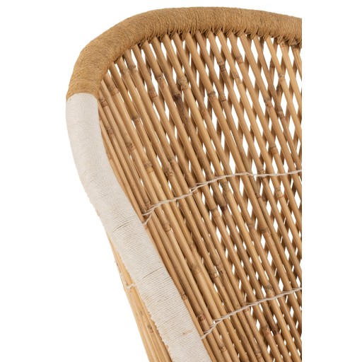 J-Line Rugsteun stoel voor volwassene - bamboe - naturel