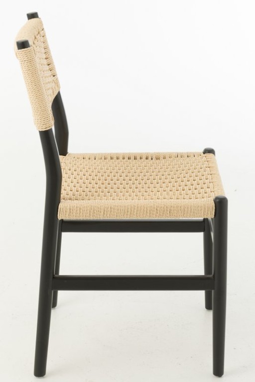 J-Line Chair Lap Beechwood/Rope Black