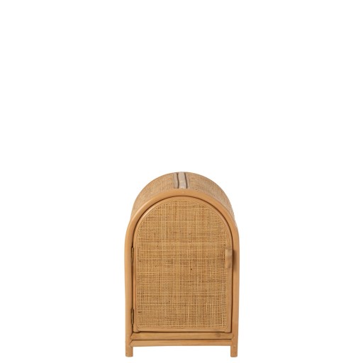 J-Line Ellen Rotan kast - 2 deuren - jute - naturel - S