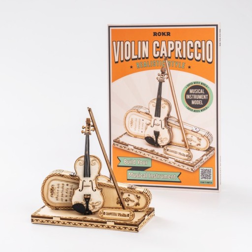 Robotime, Houten Puzzel 3D Violin Capriccio, TG604K, 14,5x7,5x15cm