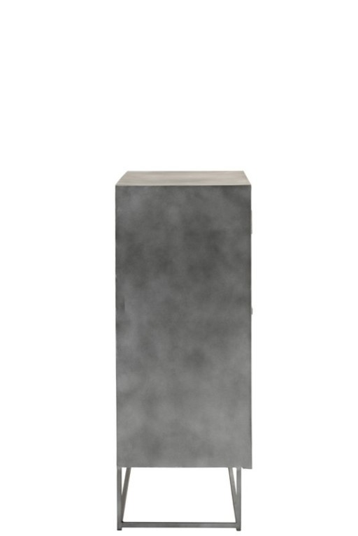 J-Line Cupboard Shanil 2 Doors Wood/Iron Natural/Grey