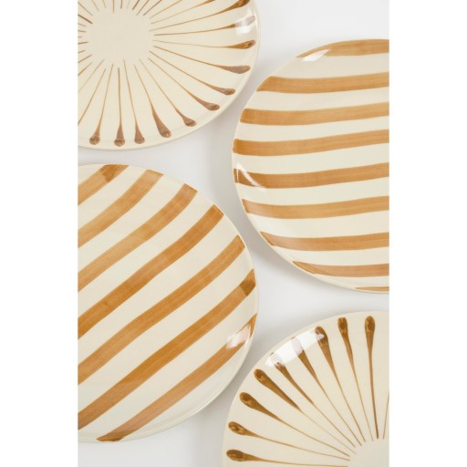 Elsie Dinerbord - Assorti - H3 x Ø26 cm - Steengoed - Bruin