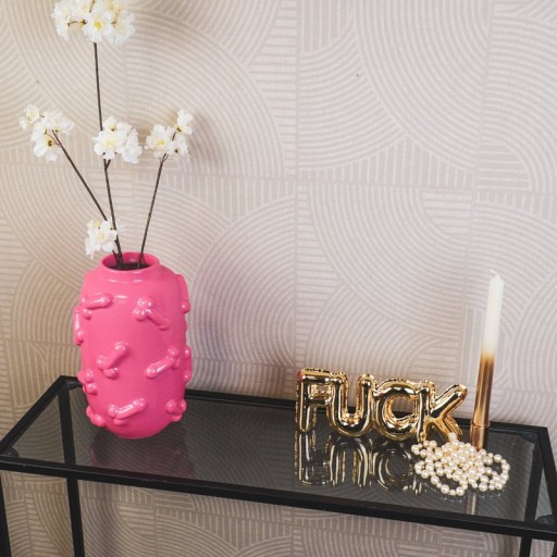 Vase - Dick - Ceramics - Pink - 17x17x27cm