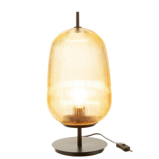 J-Line tafellamp Oasis - glas - geel - large