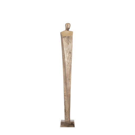 Symon Beeld Man | Bruin-Gouden Aluminium Sculptuur S 92 cm - Product afbeelding