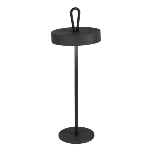 LED battery table lamp magnetically "Ella" for outside and inside, made of metal and plastic in black, 35 cm high