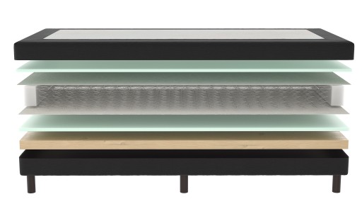 Mörgenn Losse boxspring Bonellvering Zwart 80x210