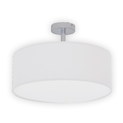 Textielplafondlicht "New York", klassieke plafondlamp met tekstbladen in wit, E27 -aansluiting, 40 cm diameter, geschikt voor de hele woonruimte