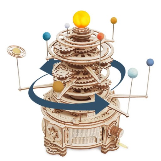 Wooden Puzzle 3D Solar System Planetary Orbits, Robotime, ST001, 34.5x21x32.5cm