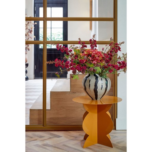 Rafi Bijzettafel - H40 x Ø45 cm - IJzer - Bruin