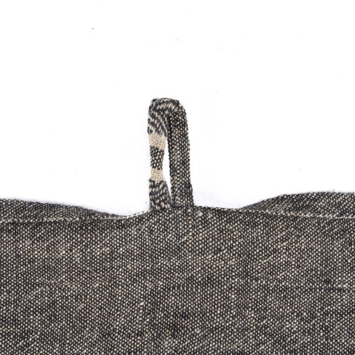 The Linen Dash Keukendoek - Naturel Zwart - 50x70