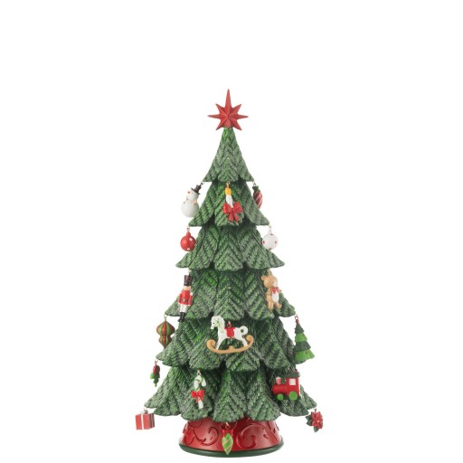 J-Line decoratie Kerstboom Ornamenten - polyresin - mix - S - LED