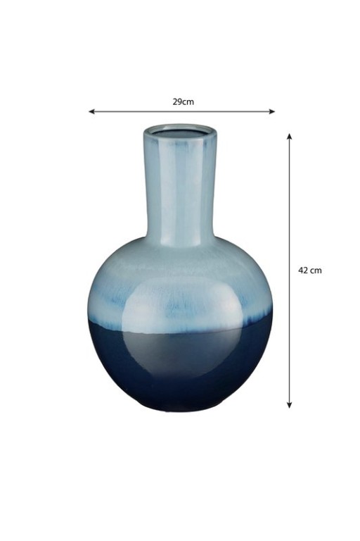 Holm vase - H42 x Ø29 cm - Ceramics - Blue