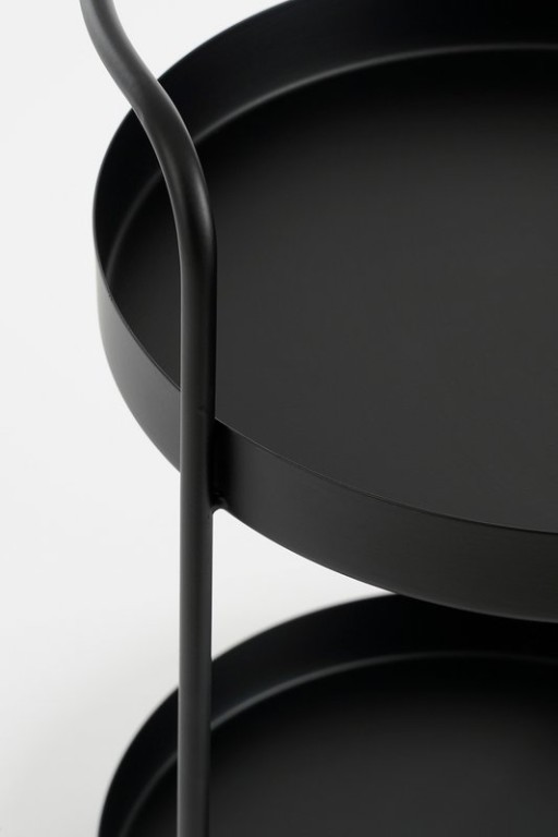 Stanli Etagère 2 -Layer - H35 x Ø25 cm - Metal - Black