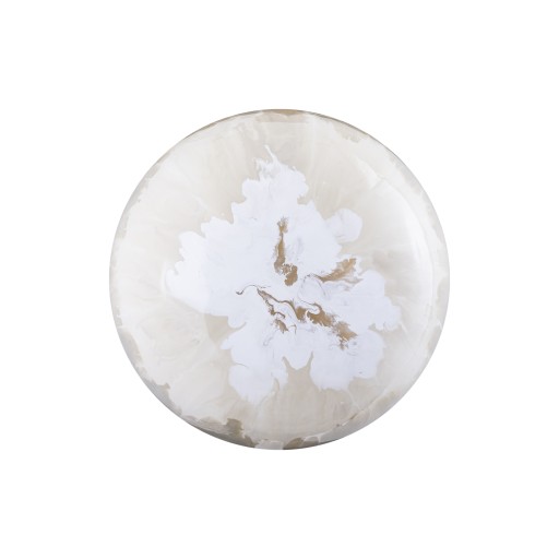 Sufyan Cream Enamel Round Iron Wall Ball SV3