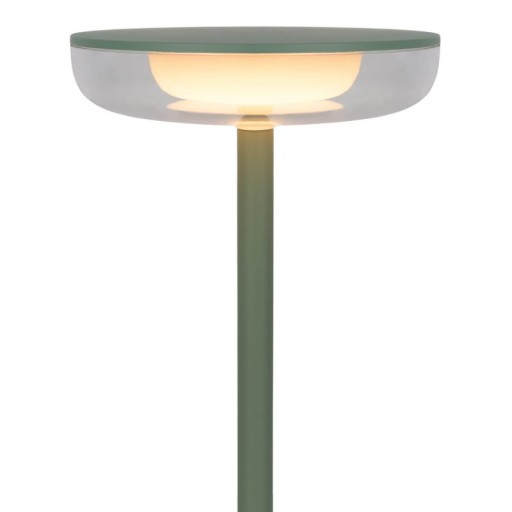 Cordless tablet light "Pasi" for outside and inside, made of metal and plastic in MINT, dimmable, with touch and memory function, approx. 26 cm high